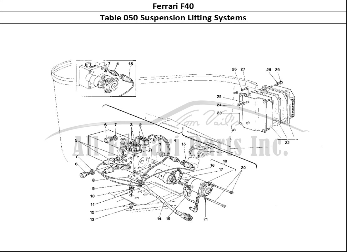 Ferrari Parts Ferrari F40 Page 050 Lifting Systems -Units-