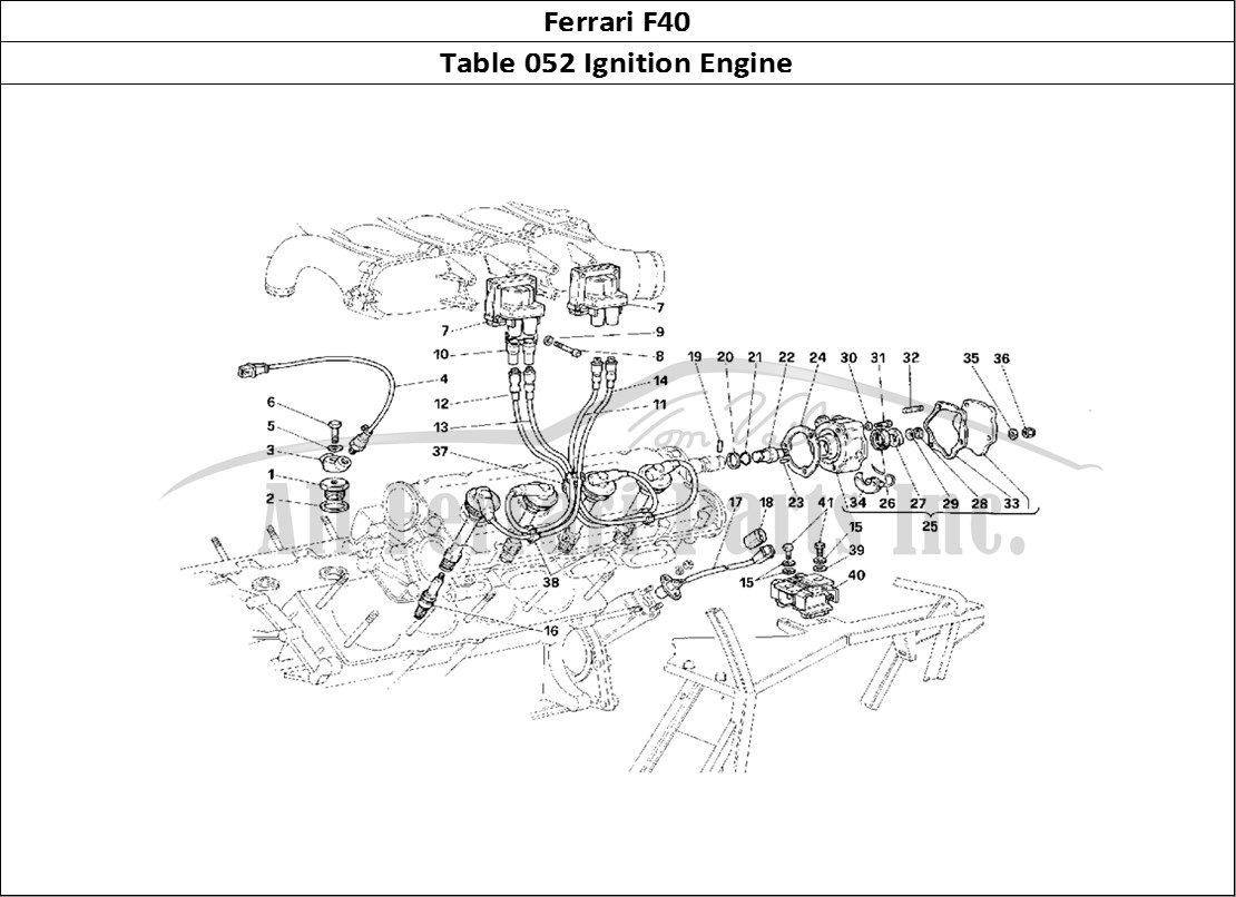 Ferrari Parts Ferrari F40 Page 052 Motor Ignition
