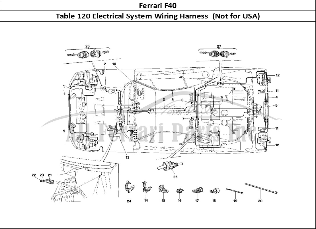 Ferrari Parts Ferrari F40 Page 120 Electrical System -Not fo