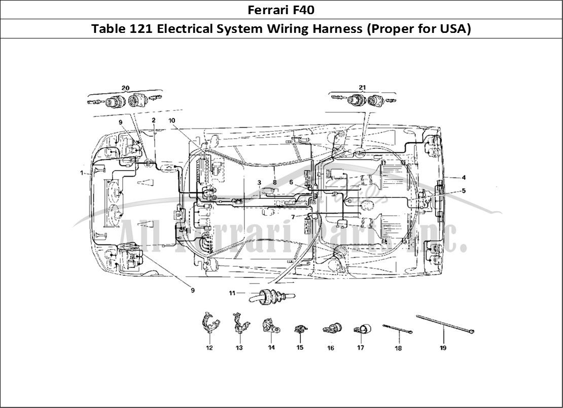 Ferrari Parts Ferrari F40 Page 121 Electrical System -Valid