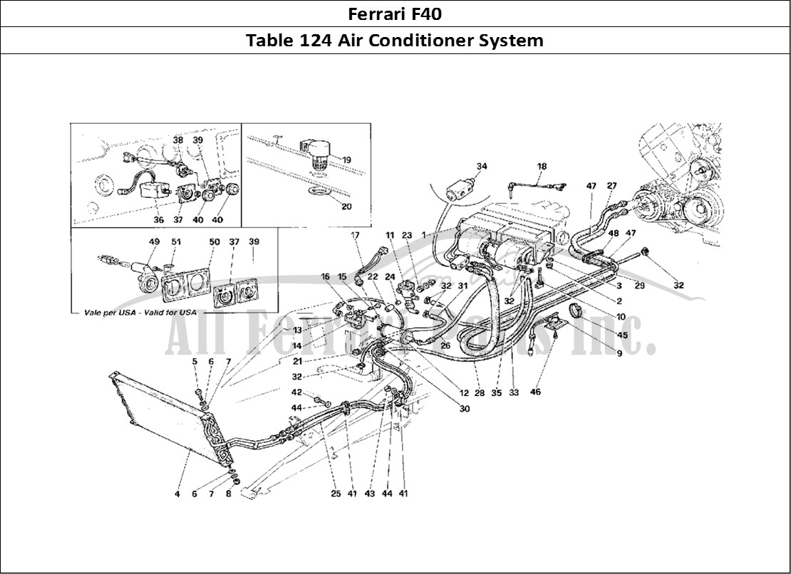 Ferrari Parts Ferrari F40 Page 124 Air Conditioning System