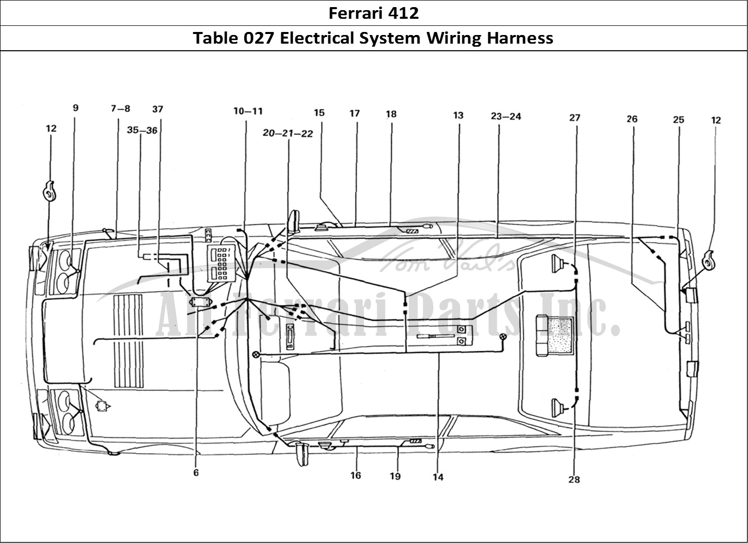 Ferrari Parts Ferrari 412 (Coachwork) Page 027 Car Loom