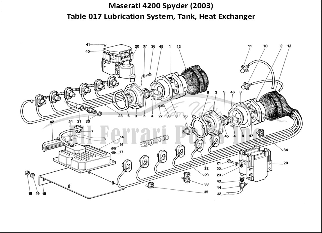 Ferrari Parts Maserati 4200 Spyder (2003) Page 017 Lubrication System - Tank