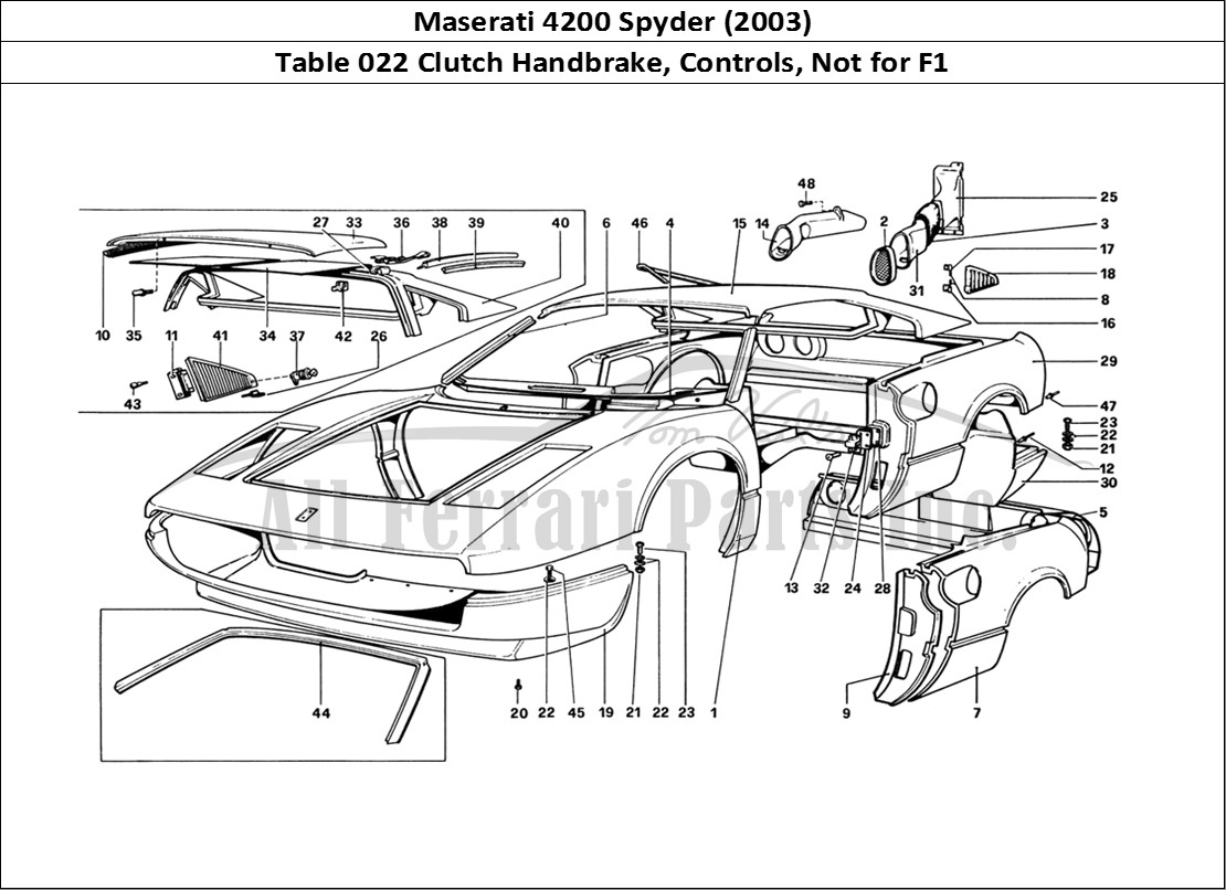 Ferrari Parts Maserati 4200 Spyder (2003) Page 022 Clutch and Controls - Not