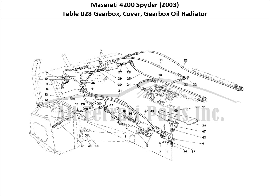 Ferrari Parts Maserati 4200 Spyder (2003) Page 028 Gearbox - Cover - Gearbox