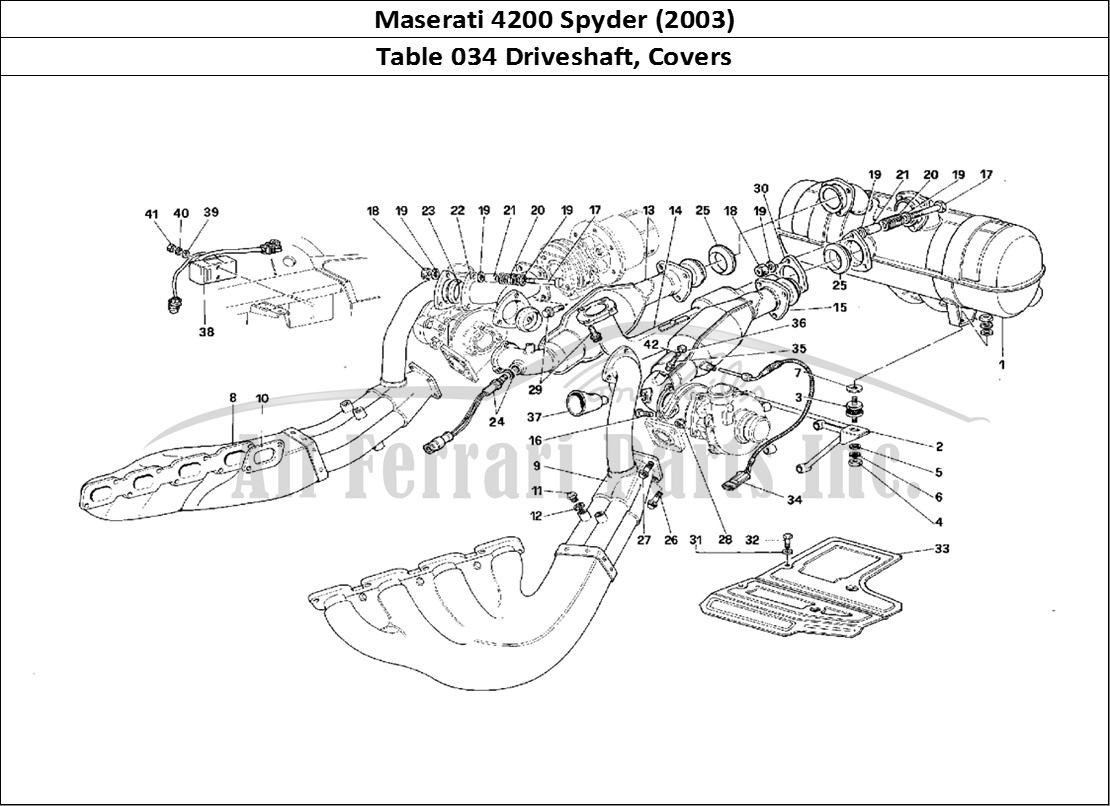 Ferrari Parts Maserati 4200 Spyder (2003) Page 034 Engine - Transmission Con