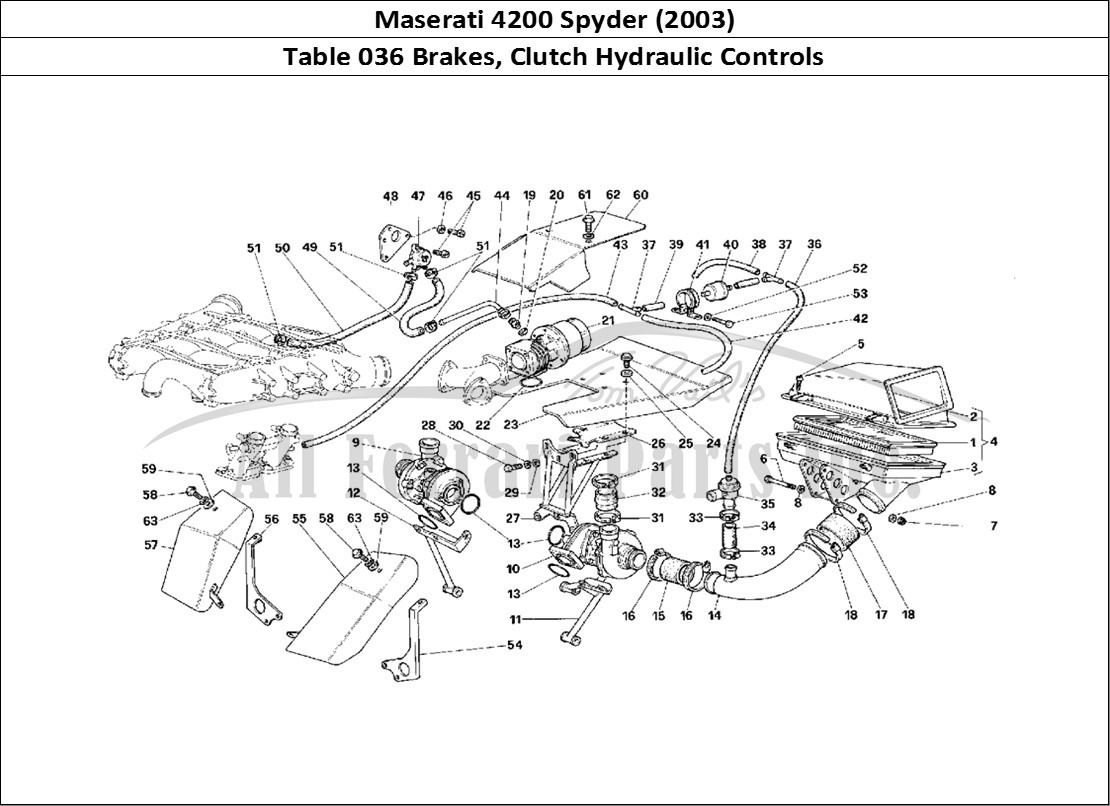 Ferrari Parts Maserati 4200 Spyder (2003) Page 036 Brakes and Clutch Hydraul