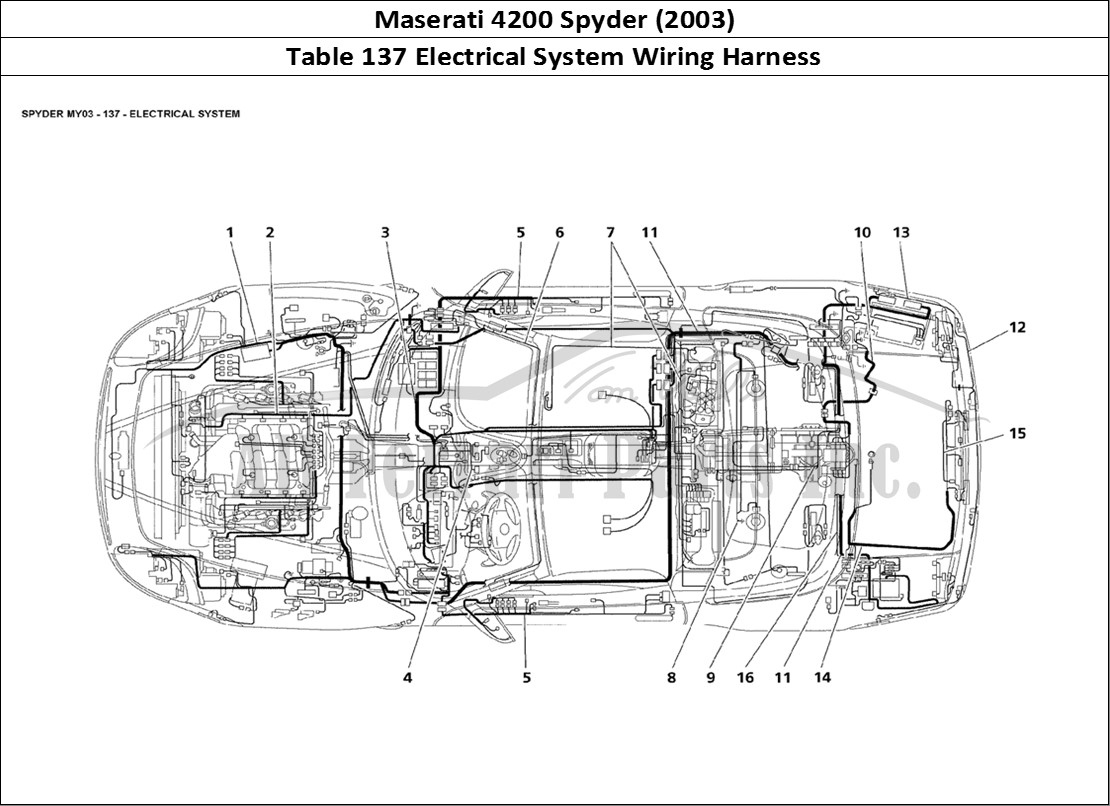 Ferrari Parts Maserati 4200 Spyder (2003) Page 137 Electrical System