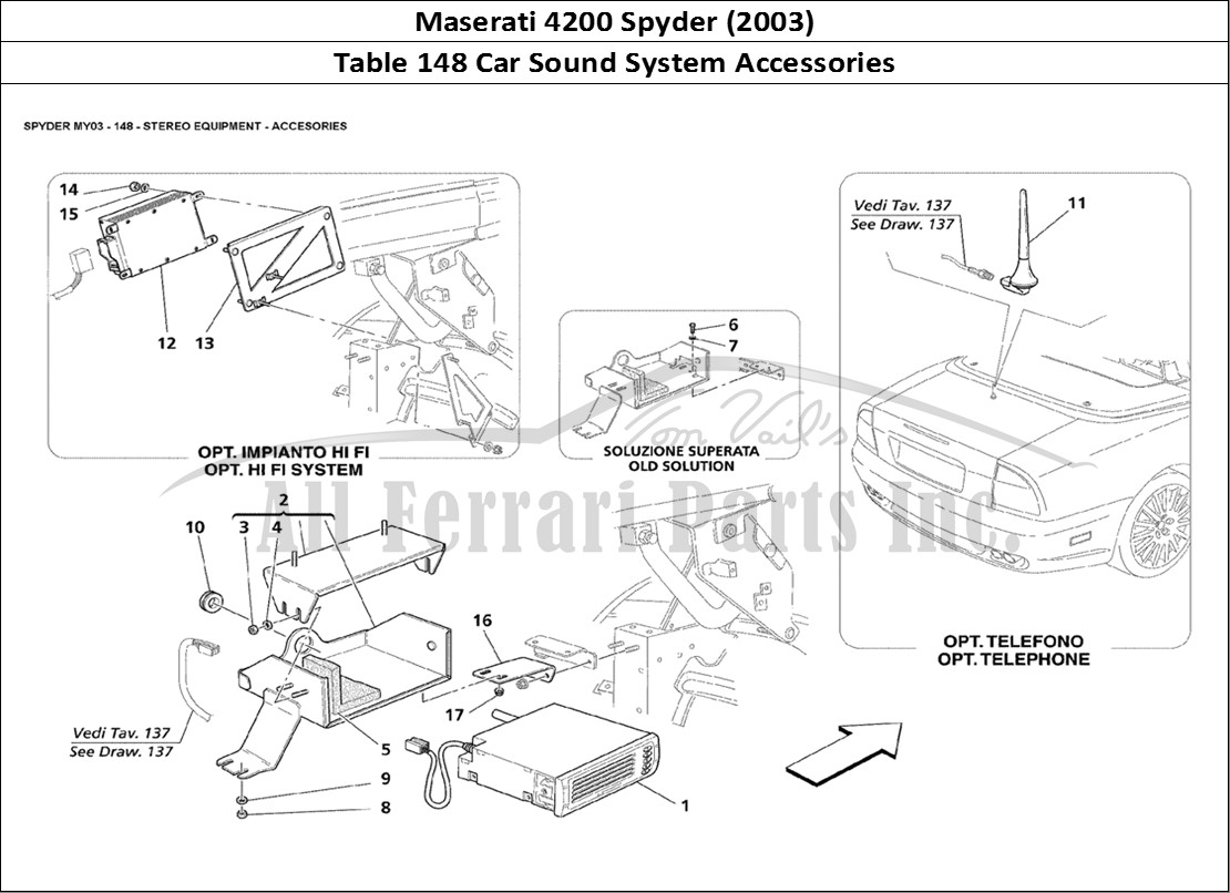 Ferrari Parts Maserati 4200 Spyder (2003) Page 148 Car Stereo Accessories