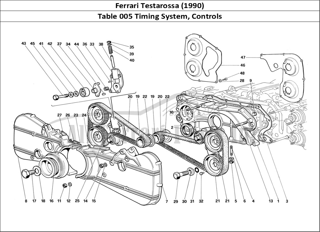 Ferrari Parts Ferrari Testarossa (1990) Page 005 Timing System - Controls