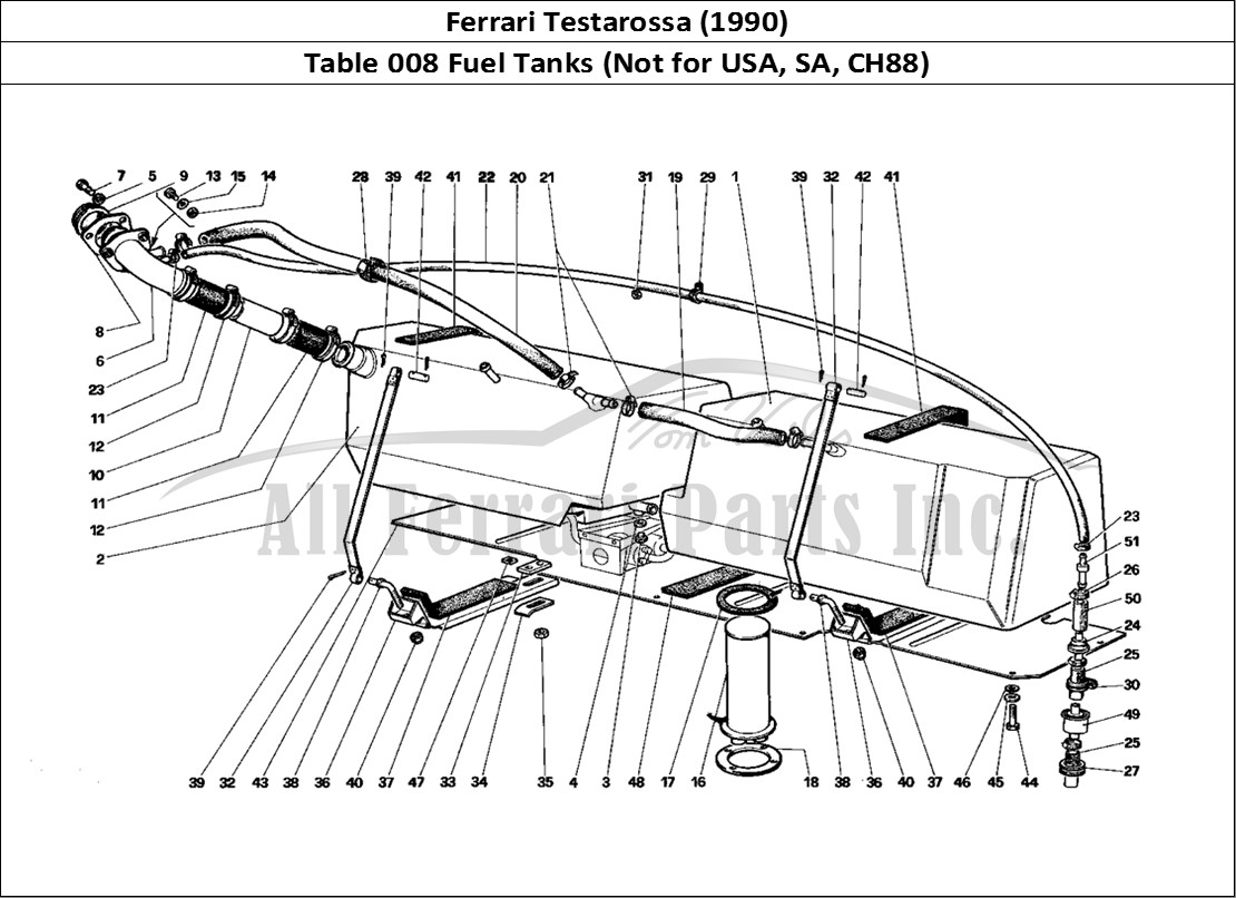 Buy original Ferrari Testarossa (1990) 008 Fuel Tanks (Not for USA, SA, CH88) Ferrari parts ...