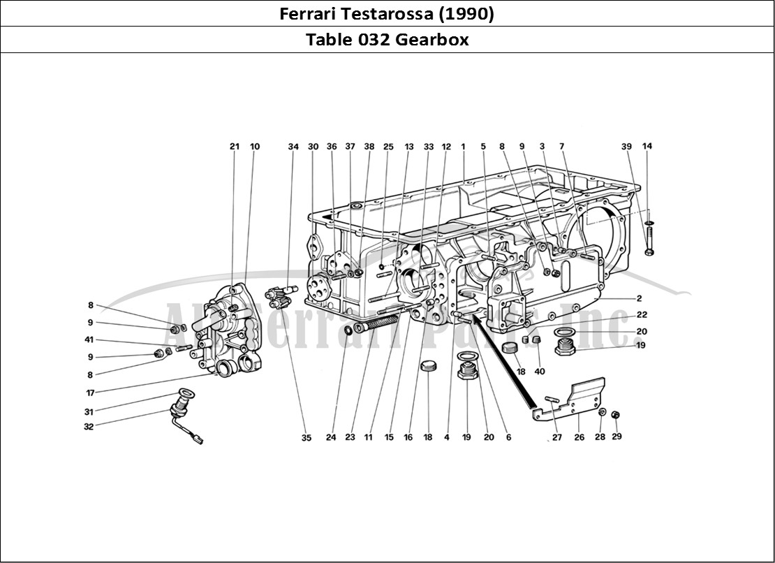 Ferrari Parts Ferrari Testarossa (1990) Page 032 Gearbox