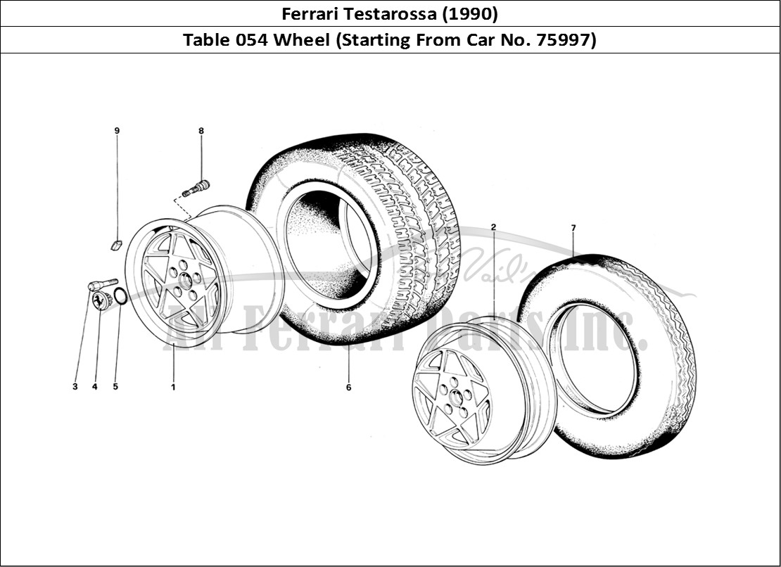 Ferrari Parts Ferrari Testarossa (1990) Page 054 Wheel (Starting From Car