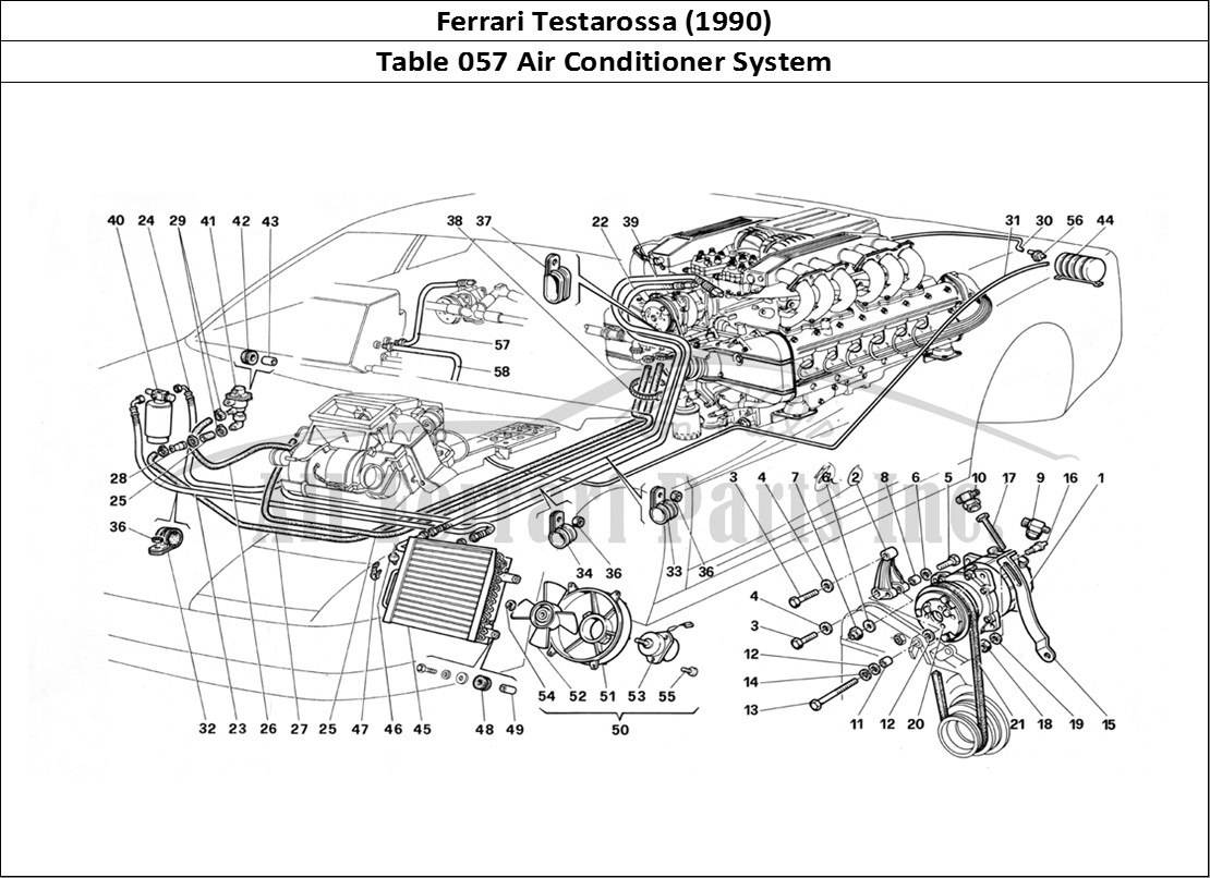 Ferrari Parts Ferrari Testarossa (1990) Page 057 Air Conditioning System
