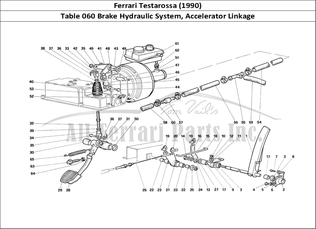 Ferrari Parts Ferrari Testarossa (1990) Page 060 Brake Hydraulic System -