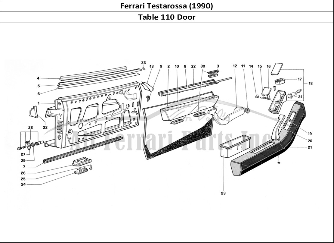 Ferrari Parts Ferrari Testarossa (1990) Page 110 Door
