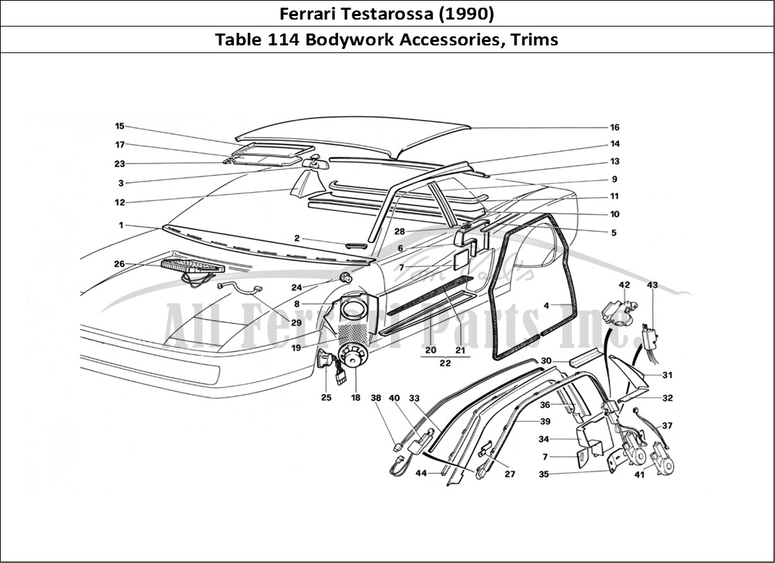 Ferrari Parts Ferrari Testarossa (1990) Page 114 Accessories and Trims
