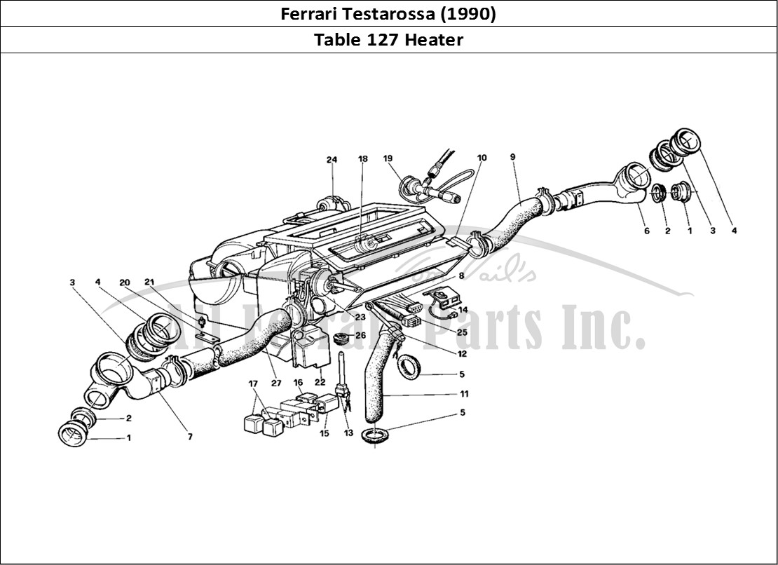 Ferrari Parts Ferrari Testarossa (1990) Page 127 Heater Unit
