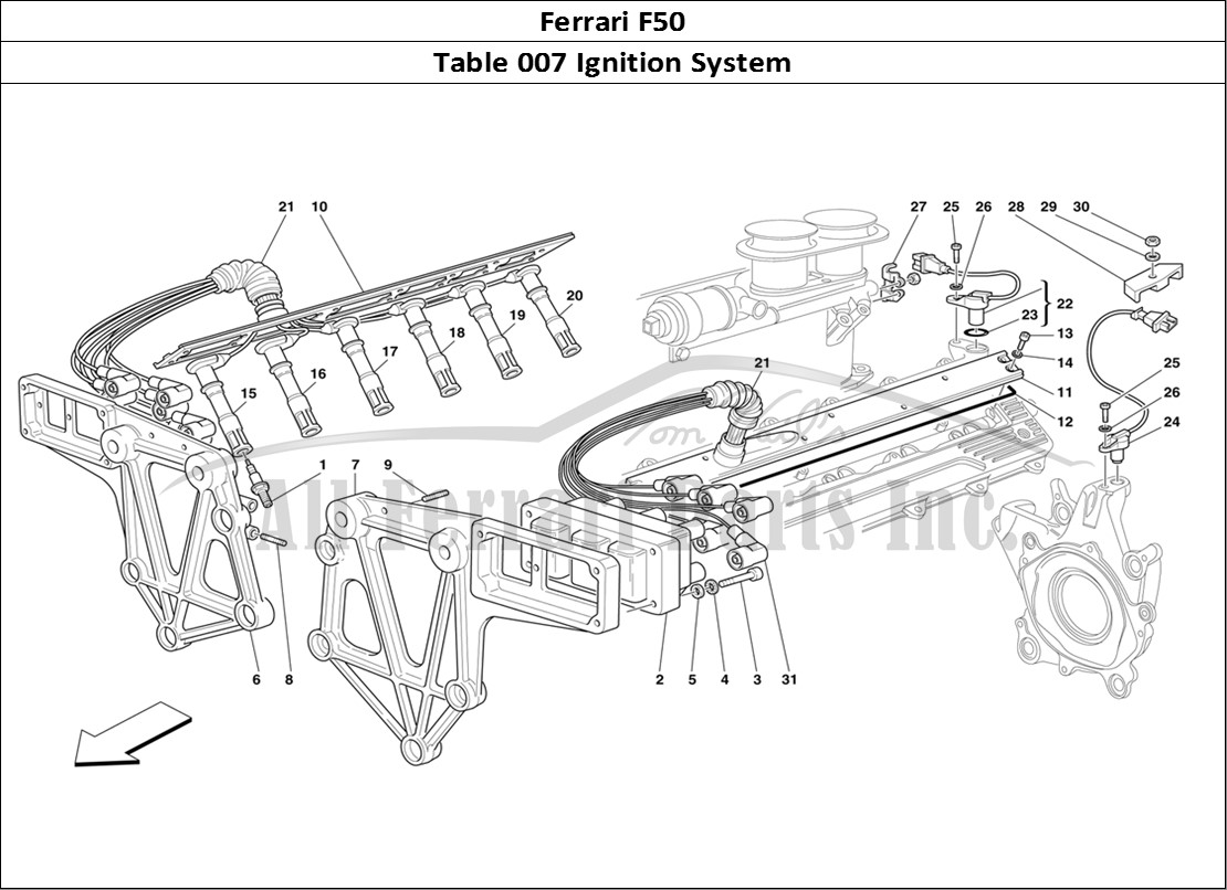 Ferrari Parts Ferrari F50 Page 007 Ignition System