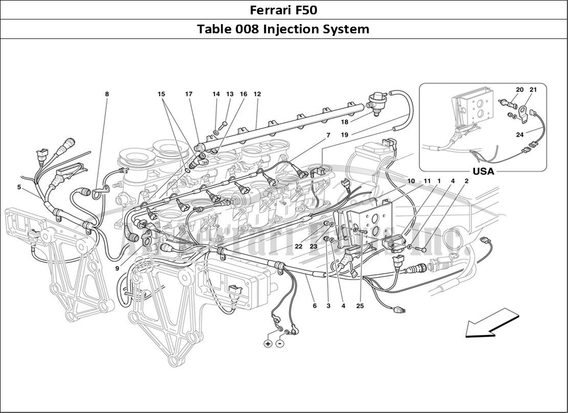 Ferrari Parts Ferrari F50 Page 008 Injection Device