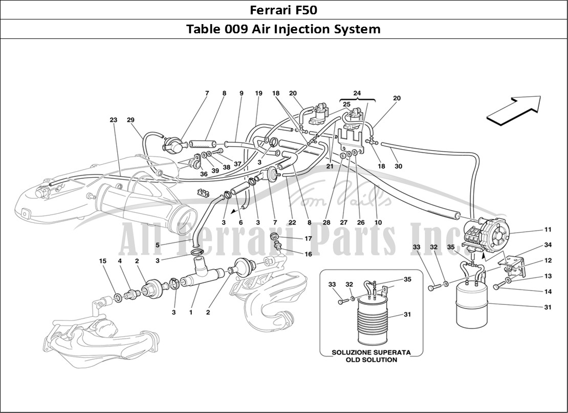 Ferrari Parts Ferrari F50 Page 009 Air Injection Device