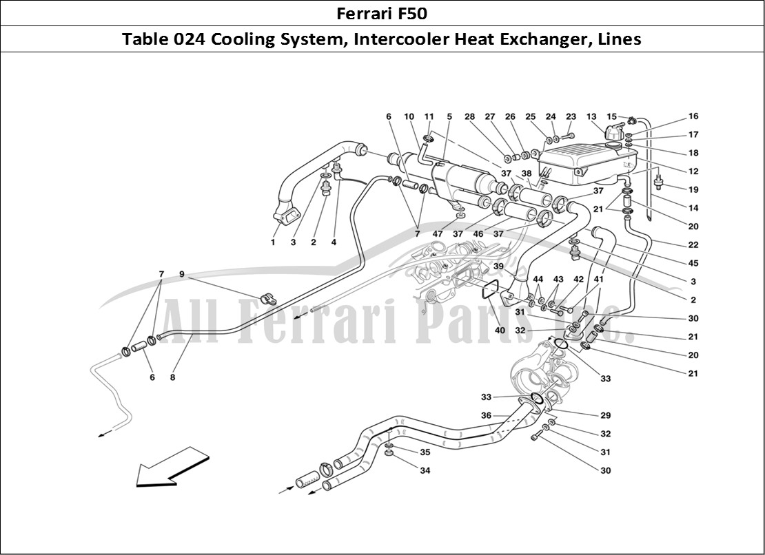 Ferrari Parts Ferrari F50 Page 024 Cooling - Nourice, Heat E