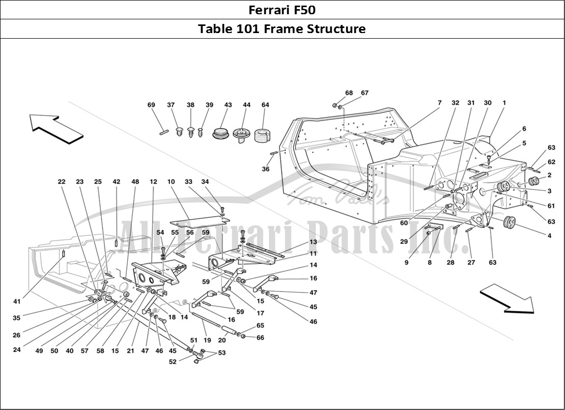 Ferrari Parts Ferrari F50 Page 101 Frame and Structures