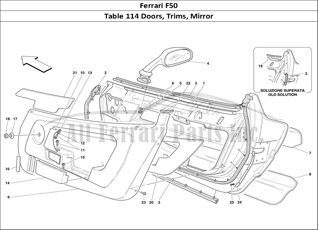 Ferrari Parts Ferrari F50 Page 114 Doors - Trims and Rear Wi