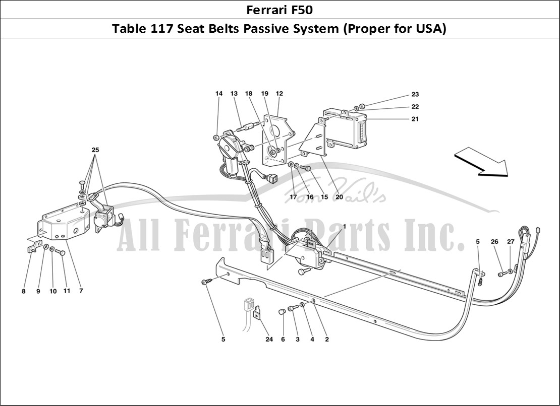 Ferrari Parts Ferrari F50 Page 117 Passive Safety Belts Syst