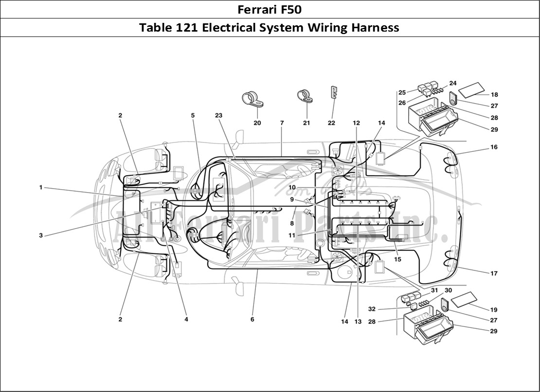 Ferrari Parts Ferrari F50 Page 121 Electrical System