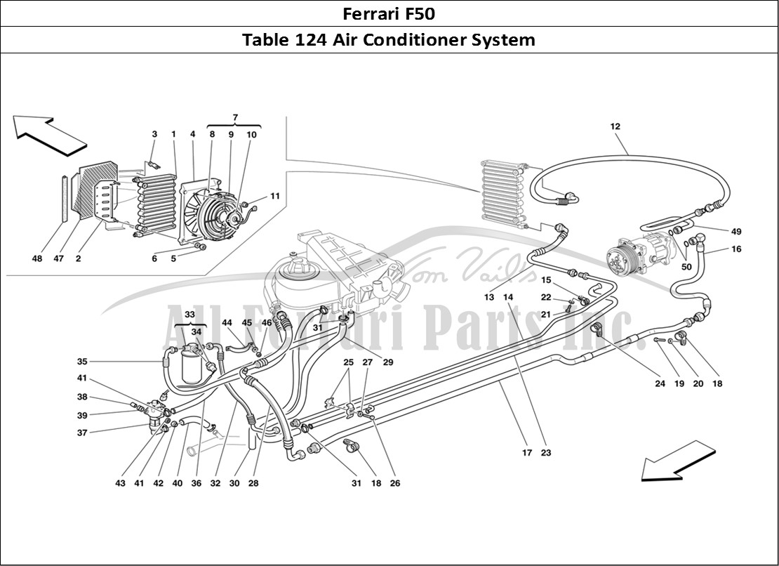 Ferrari Parts Ferrari F50 Page 124 Air Conditioning System