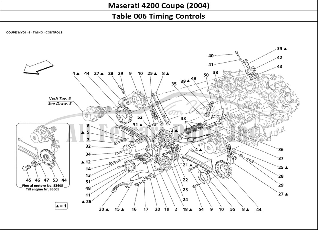 Ferrari Parts Maserati 4200 Coupe (2004) Page 006 Timing Controls
