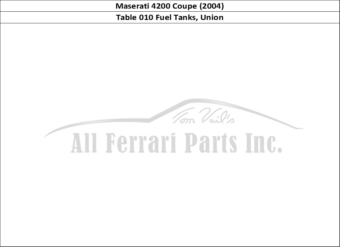 Ferrari Parts Maserati 4200 Coupe (2004) Page 010 Fuel Tanks and Union