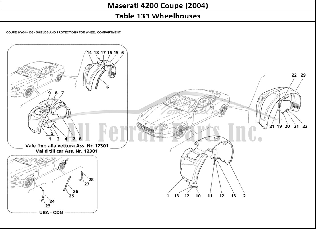 Ferrari Parts Maserati 4200 Coupe (2004) Page 133 Shields and Protections f