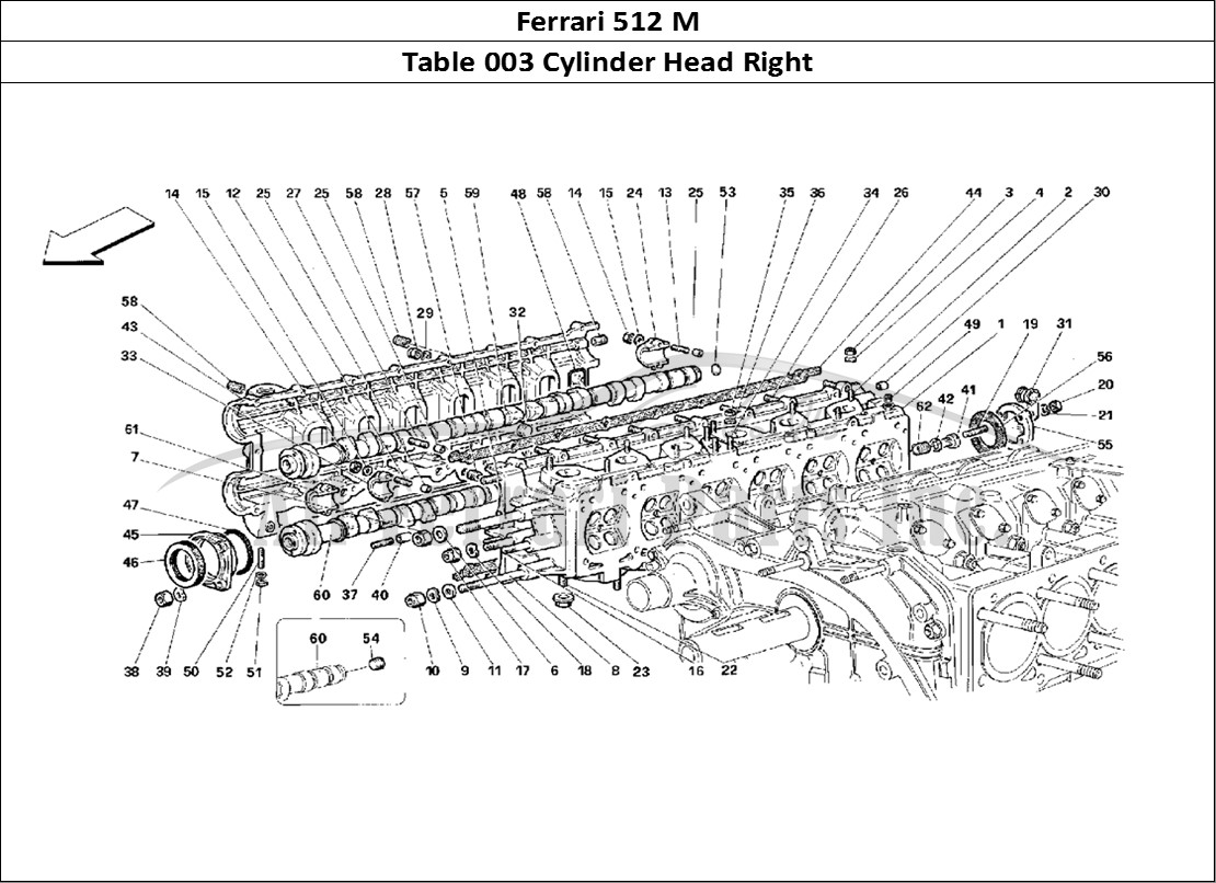 Ferrari Parts Ferrari 512 M Page 003 Right Cylinder Head