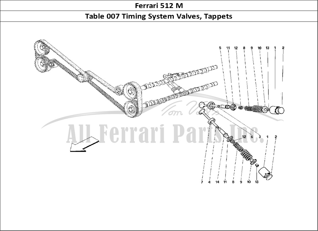 Ferrari Parts Ferrari 512 M Page 007 Timing System - Valves