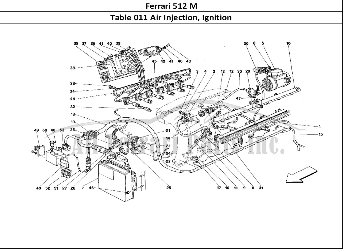 Ferrari Parts Ferrari 512 M Page 011 Air Injection - Ignition