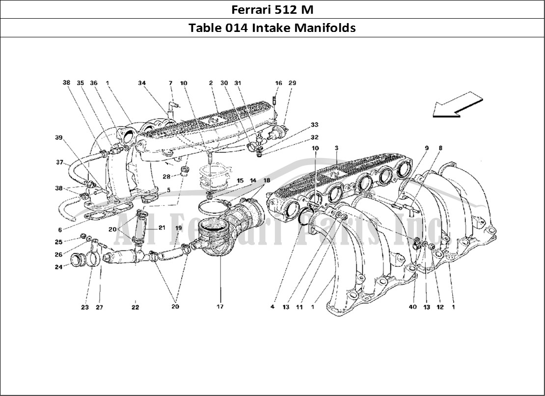 Ferrari Parts Ferrari 512 M Page 014 Air Intake Manifolds