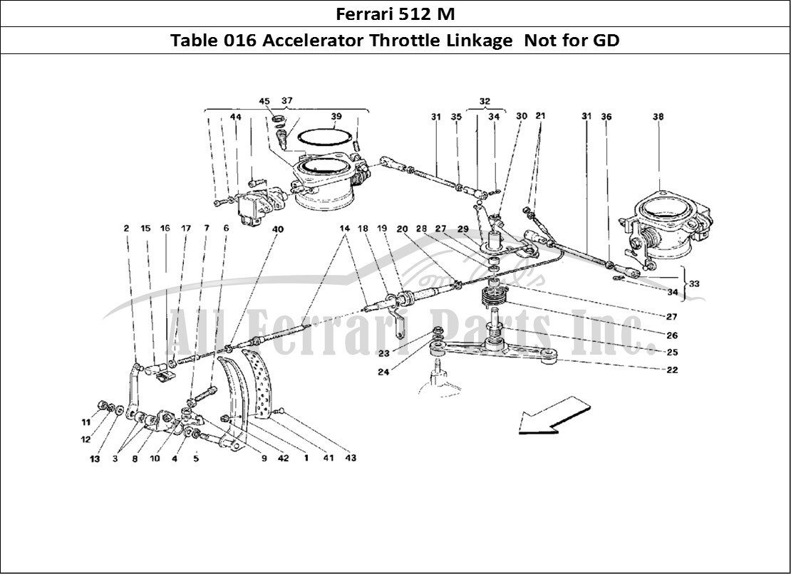 Ferrari Parts Ferrari 512 M Page 016 Throttle Control -Not for