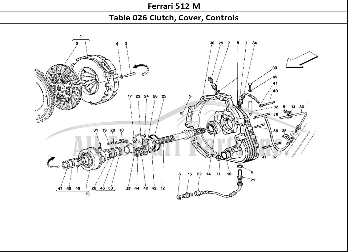 Ferrari Parts Ferrari 512 M Page 026 Clutch Controls