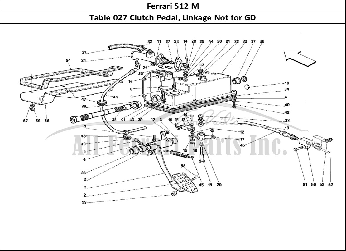 Ferrari Parts Ferrari 512 M Page 027 Clutch Release Control -N