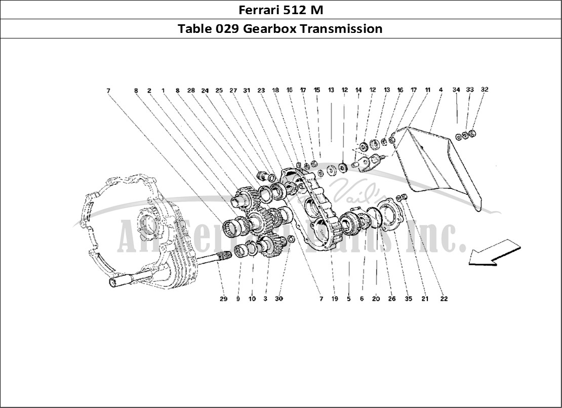 Ferrari Parts Ferrari 512 M Page 029 Gearbox Transmission