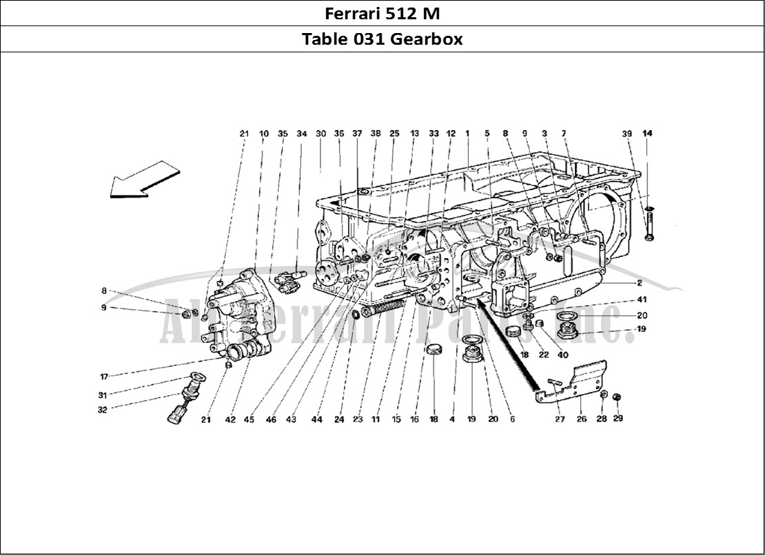 Ferrari Parts Ferrari 512 M Page 031 Gearbox