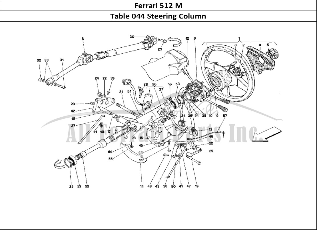Ferrari Parts Ferrari 512 M Page 044 Steering Column