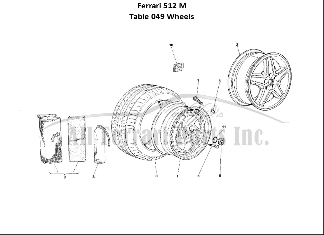 Ferrari Parts Ferrari 512 M Page 049 Wheels