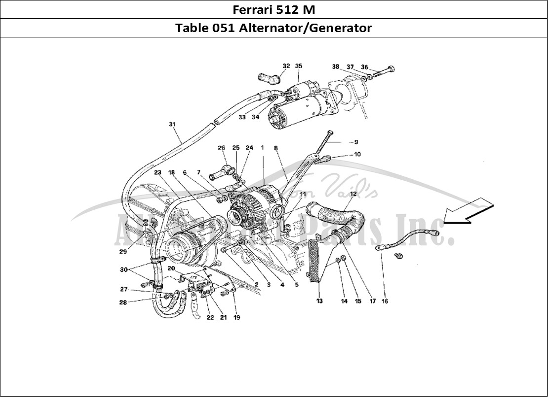 Ferrari Parts Ferrari 512 M Page 051 Current Generator