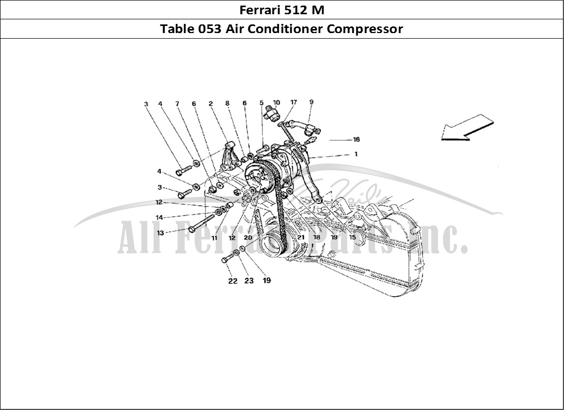 Ferrari Parts Ferrari 512 M Page 053 Air Conditioning Compress