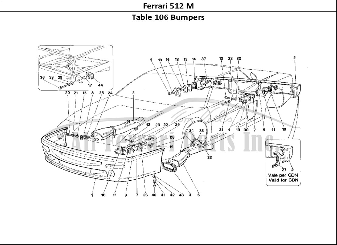 Ferrari Parts Ferrari 512 M Page 106 Bumpers