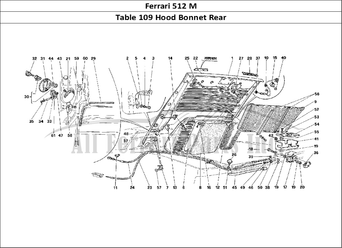 Ferrari Parts Ferrari 512 M Page 109 Rear Hood