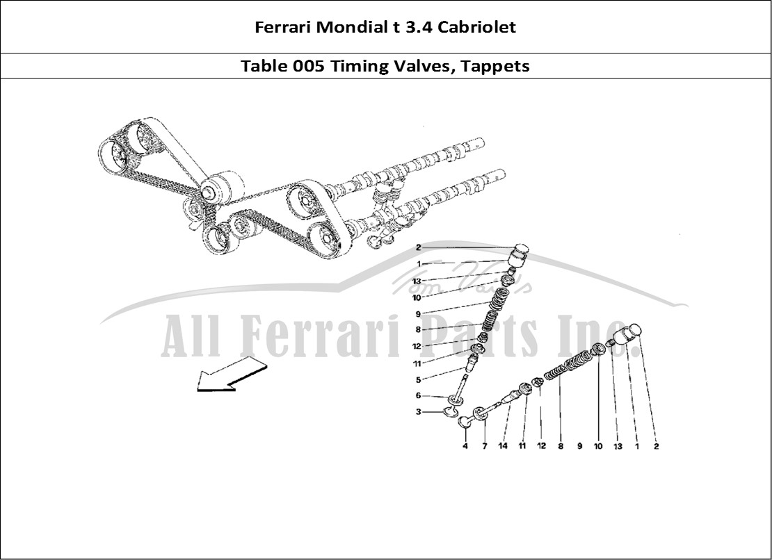 Ferrari Parts Ferrari Mondial 3.4 t Cabriolet Page 005 Timing Tappet